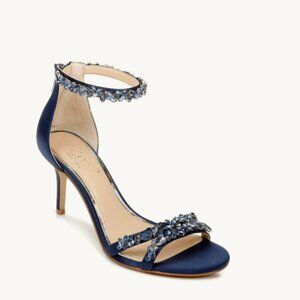 Jewel Badgley Mischka Caroline Embellished Strap Evening Shoe
